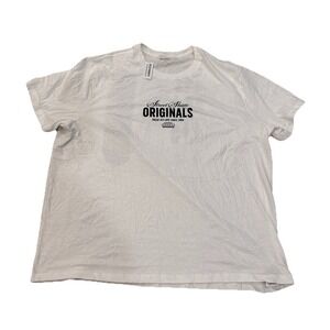 White Old Navy XL Tshirt With Street Skate On Front With Skateboard On Back